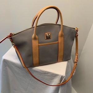 Dooney & Bourke Domed Satchel - Gray Leather